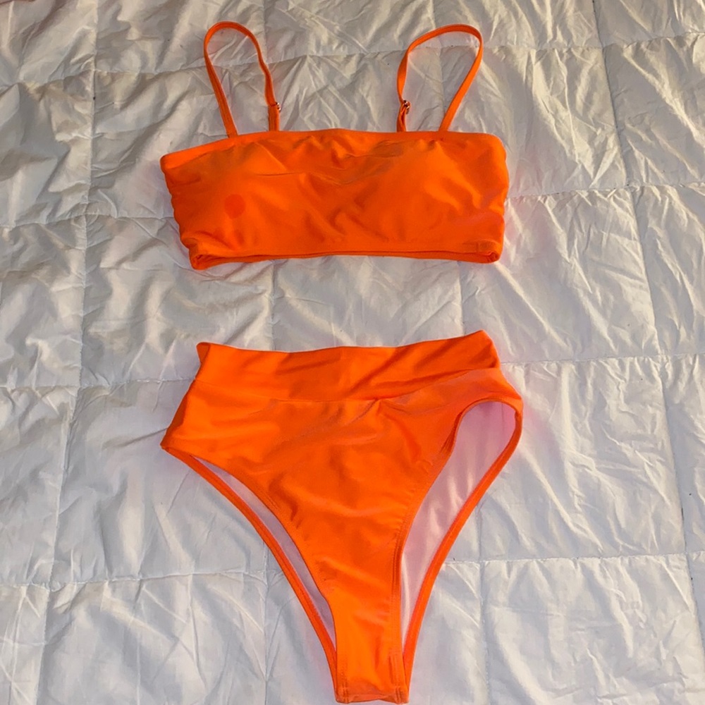 Orange bathing suit